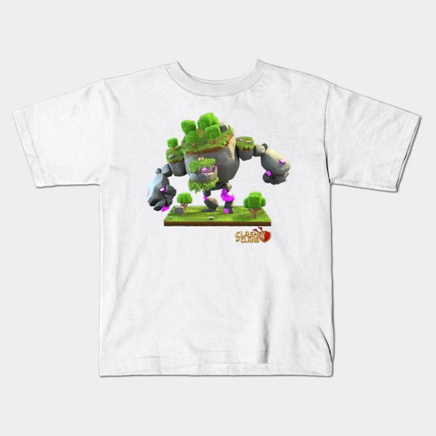 Mountain Golem - Clash of Clans Kids T-Shirt by RW Designs